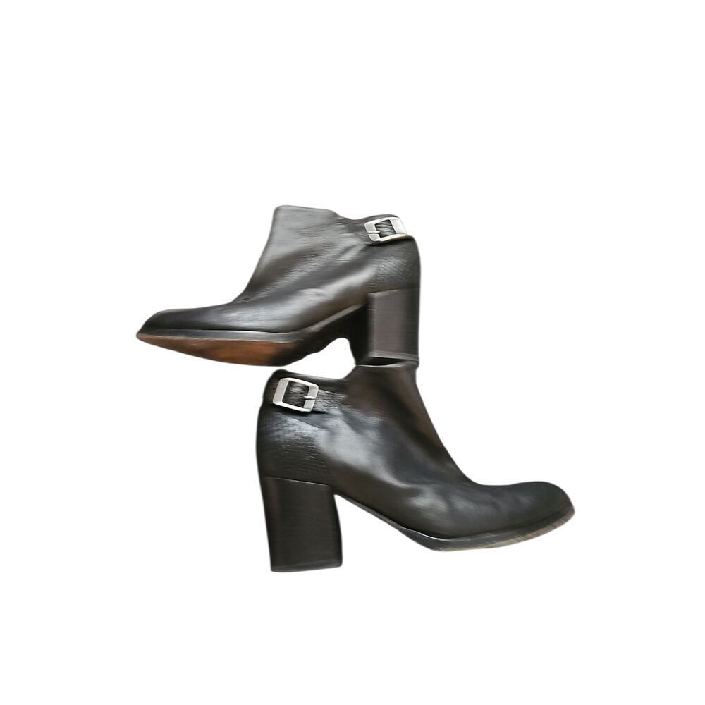 Alberto Fermani 39  Italian made black leather heeled ankle boots sz 7